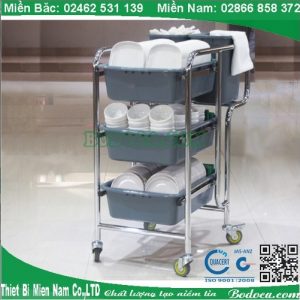 Xe đẩy dọn đồ quán ăn AF08167