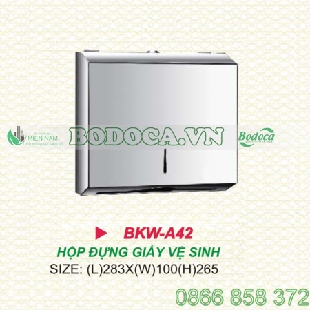 Hộp giấy vệ sinh inox BKW-A42