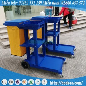 Xe Đẩy Dọn Vệ Sinh 3 Tầng Chữ L AF08160A